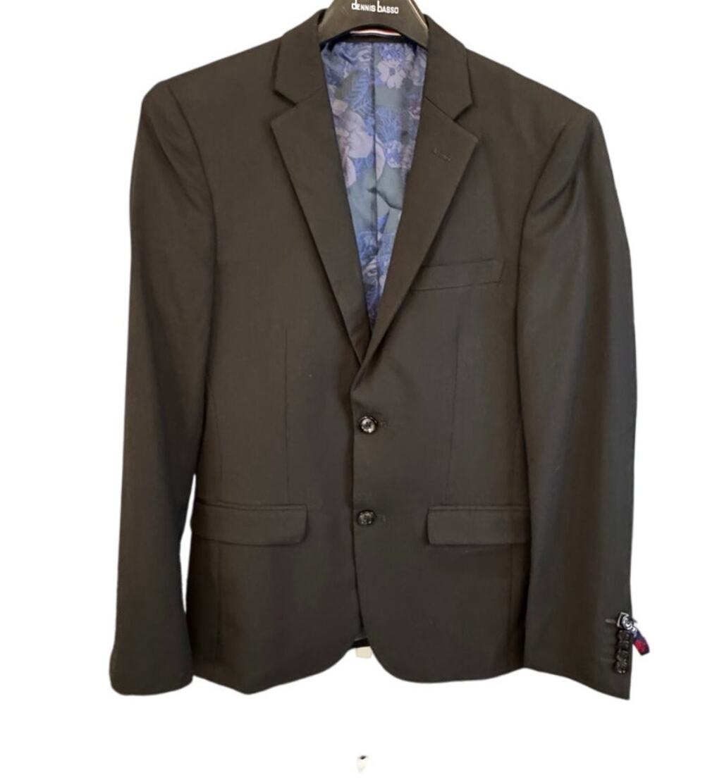 NEW SOUL OF LONDON NORDSTROM Black Slim Fit 7" Drop Sport Coat Jacket Size 34R